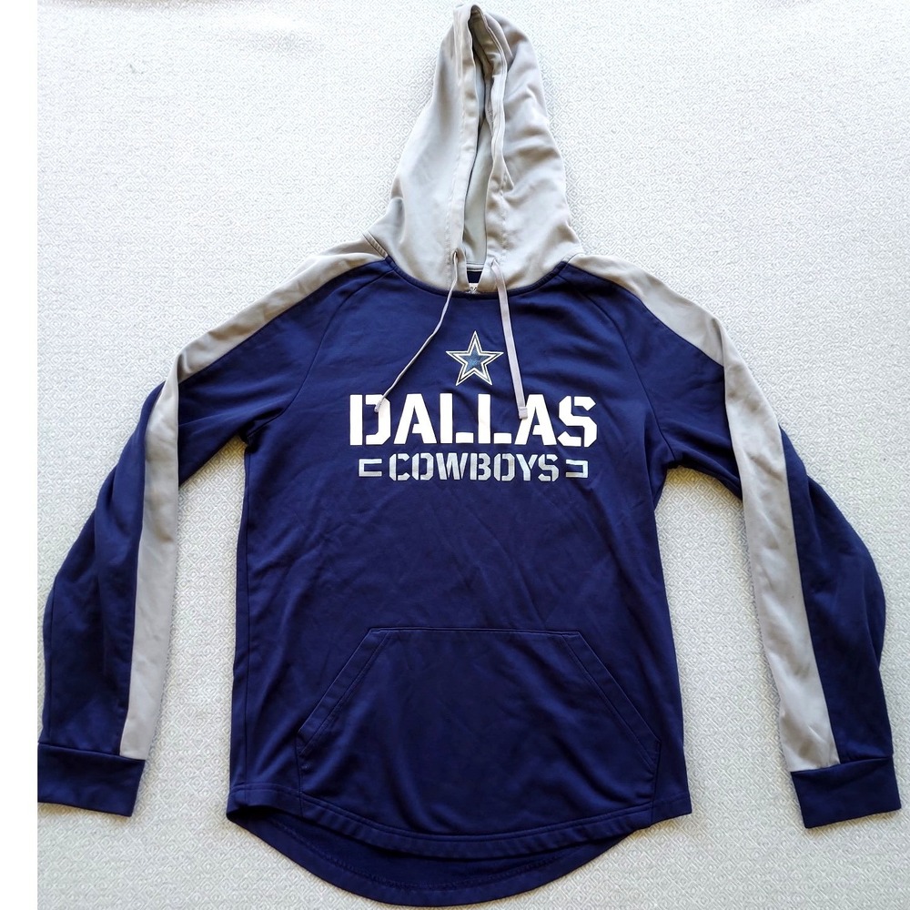 NFL Hoodie‎ Mens Medium Navy Dallas Cowboys Team Apparel Pullover Athletic Logo